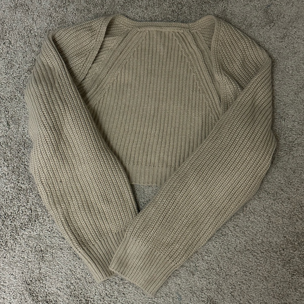 size Xl cream cropped cover up